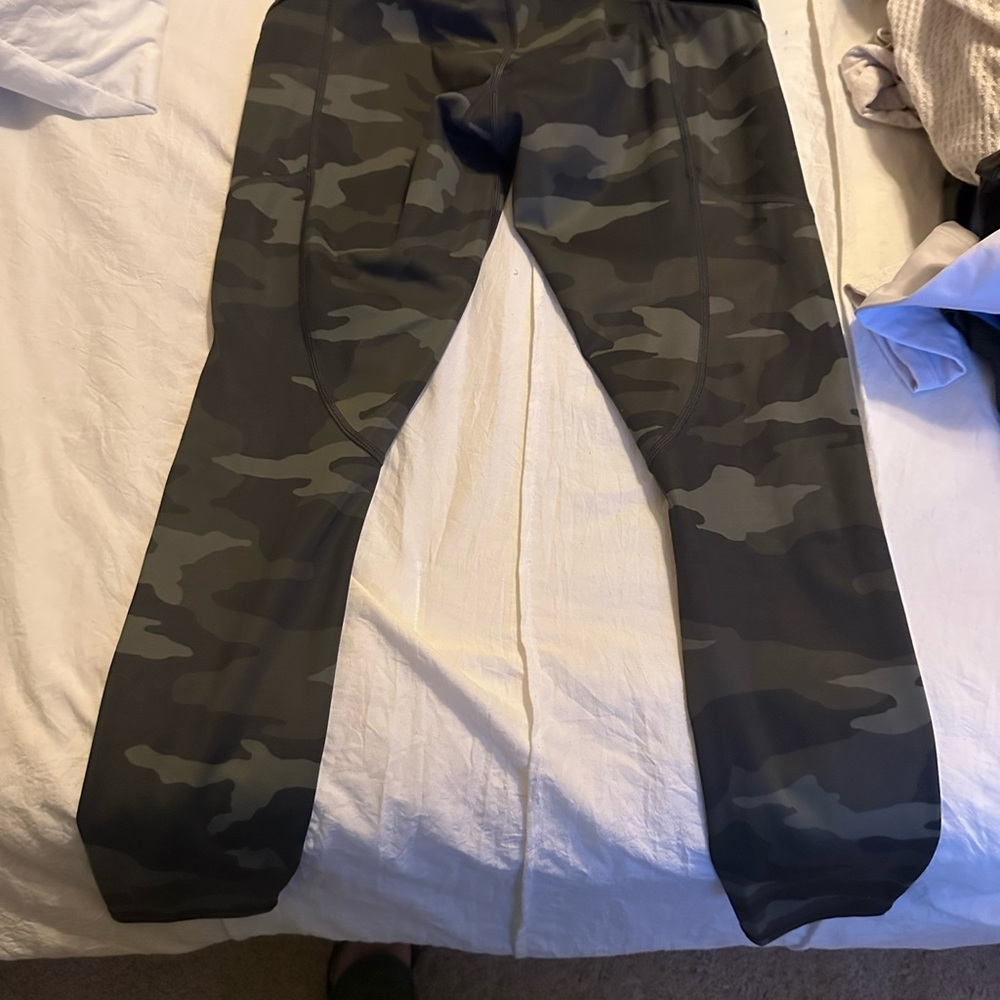 Athleta Camo Ankle Pants - Black and Gray